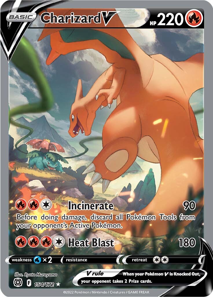 Charizard V (154/172) [Sword & Shield: Brilliant Stars] | Card Merchant Takapuna