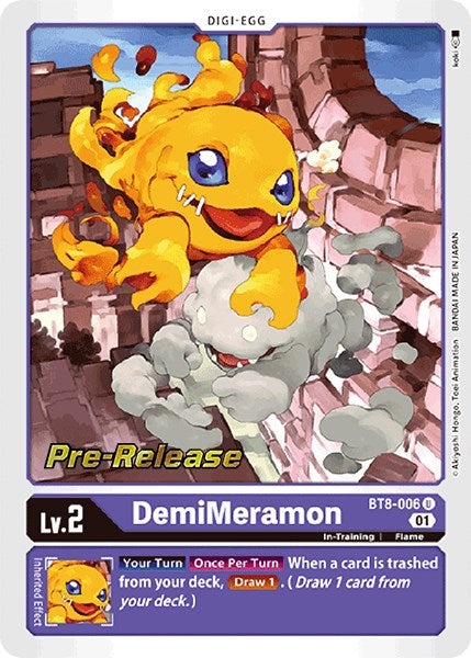 DemiMeramon [BT8-006] [New Awakening Pre-Release Cards] | Card Merchant Takapuna