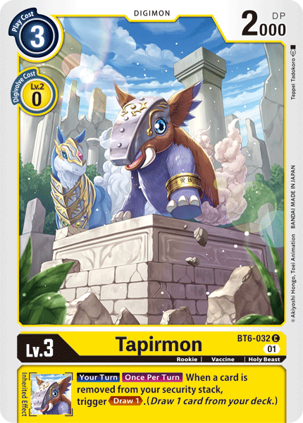 Tapirmon [BT6-032] [Double Diamond] | Card Merchant Takapuna