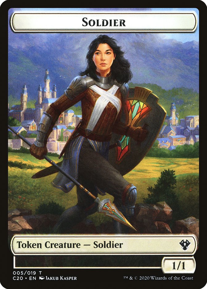 Human Soldier (005) // Drake Double-Sided Token [Commander 2020 Tokens] | Card Merchant Takapuna