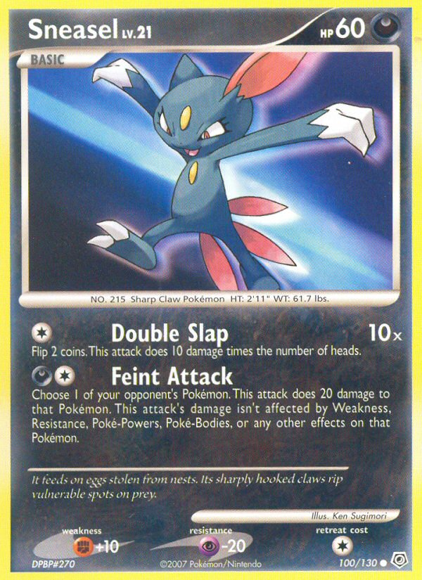 Sneasel (100/130) [Diamond & Pearl: Base Set] | Card Merchant Takapuna