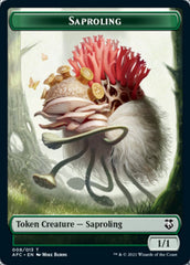 Angel // Saproling Double-Sided Token [Dungeons & Dragons: Adventures in the Forgotten Realms Commander Tokens] | Card Merchant Takapuna