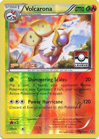 Volcarona (15/114) (League Promo 3rd Place) [XY: Steam Siege] | Card Merchant Takapuna