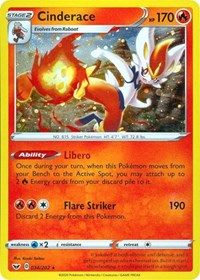 Cinderace (034/202) (Cosmos Holo) [Sword & Shield: Base Set] | Card Merchant Takapuna