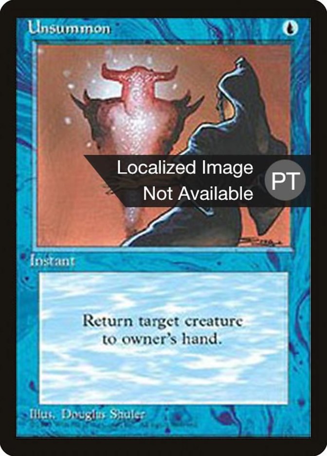 Unsummon [Fourth Edition (Foreign Black Border)] | Card Merchant Takapuna