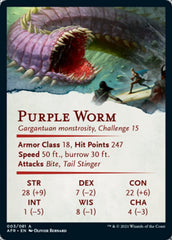 Purple Worm Art Card [Dungeons & Dragons: Adventures in the Forgotten Realms Art Series] | Card Merchant Takapuna