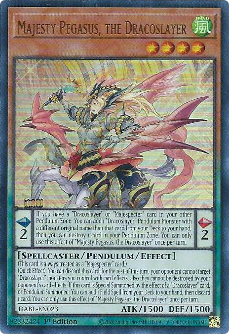 Majesty Pegasus, the Dracoslayer [DABL-EN023] Ultra Rare | Card Merchant Takapuna