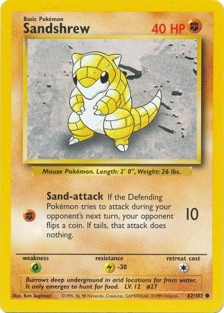 Sandshrew (62/102) [Base Set Unlimited] | Card Merchant Takapuna