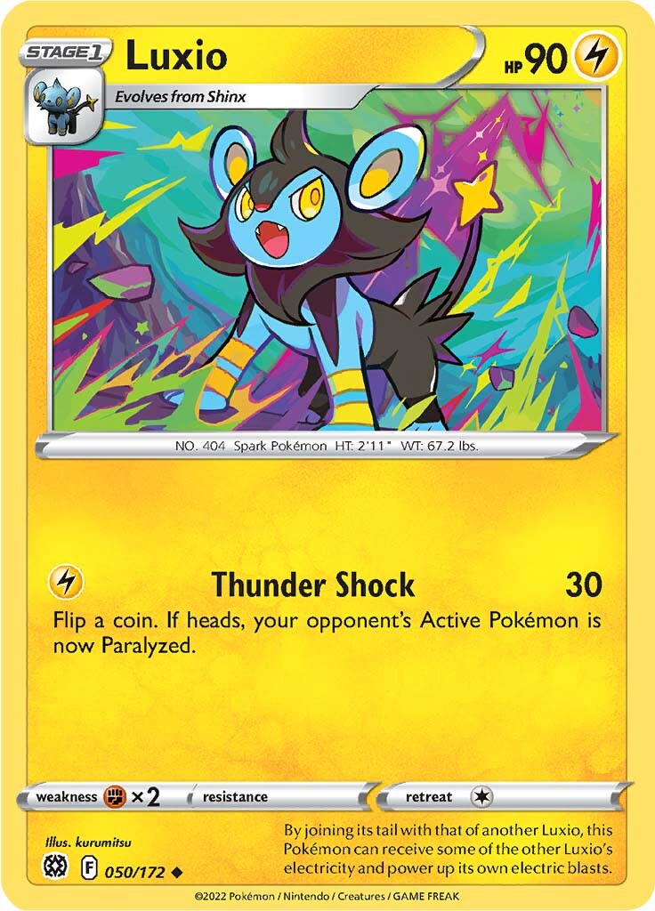 Luxio (050/172) [Sword & Shield: Brilliant Stars] | Card Merchant Takapuna