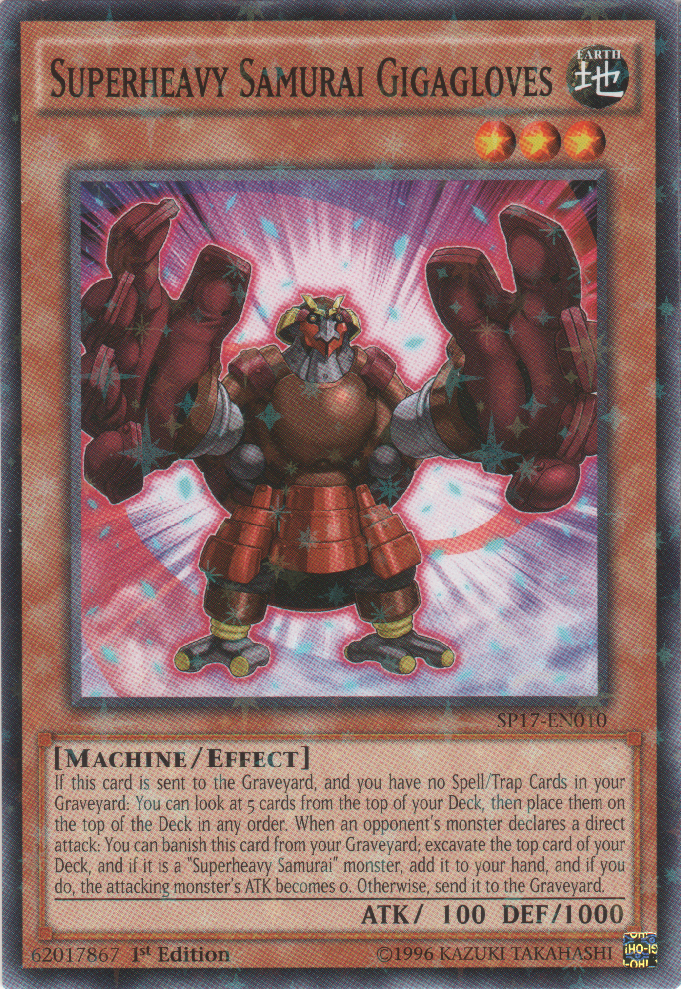 Superheavy Samurai Gigagloves [SP17-EN010] Starfoil Rare | Card Merchant Takapuna