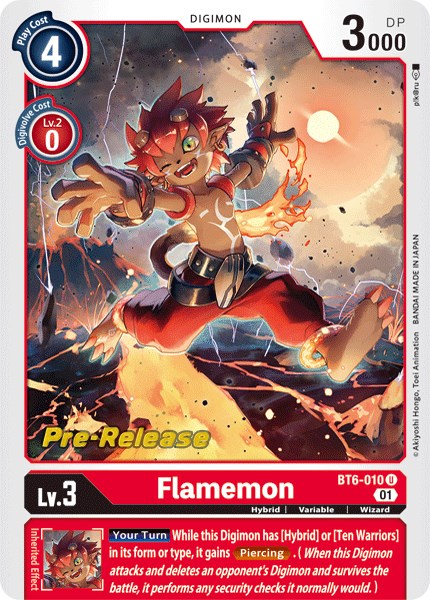 Flamemon [BT6-010] [Double Diamond Pre-Release Cards] | Card Merchant Takapuna