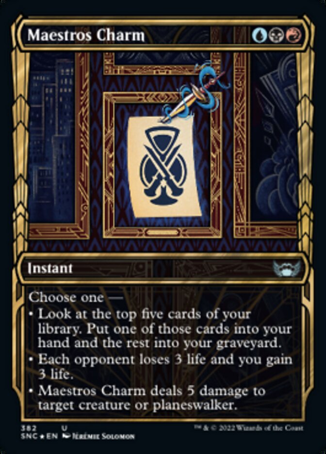 Maestros Charm (Showcase Golden Age Gilded Foil) [Streets of New Capenna] | Card Merchant Takapuna