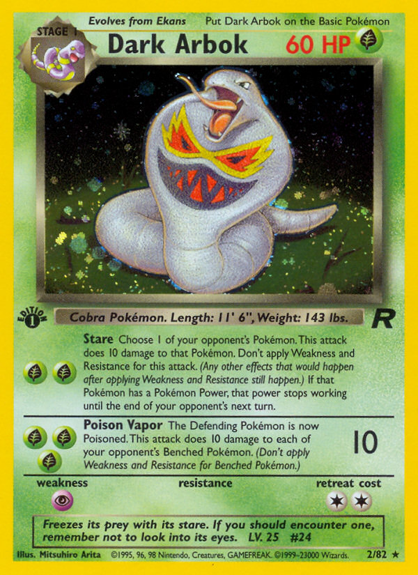 Dark Arbok (2/82) [Team Rocket 1st Edition] | Card Merchant Takapuna