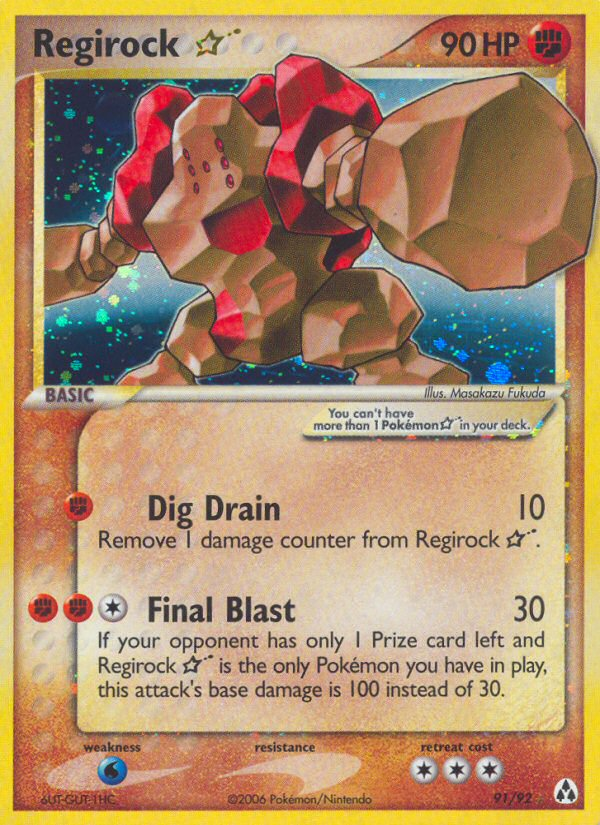 Regirock Star (91/92) [EX: Legend Maker] | Card Merchant Takapuna