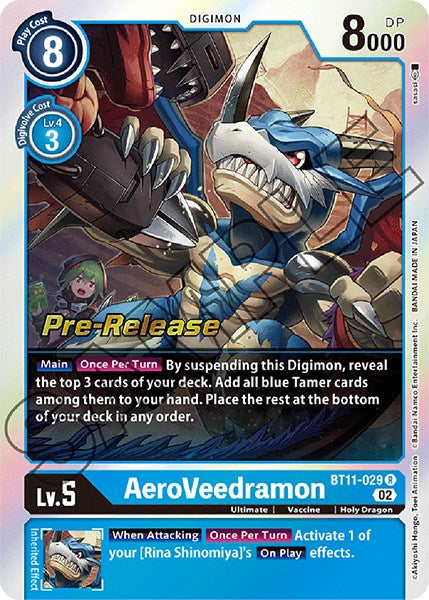 AeroVeedramon [BT11-029] [Dimensional Phase Pre-Release Promos] | Card Merchant Takapuna