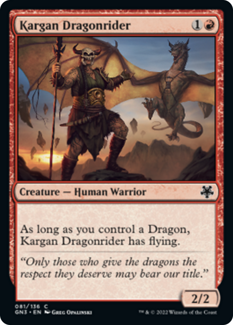 Kargan Dragonrider [Game Night: Free-for-All] | Card Merchant Takapuna