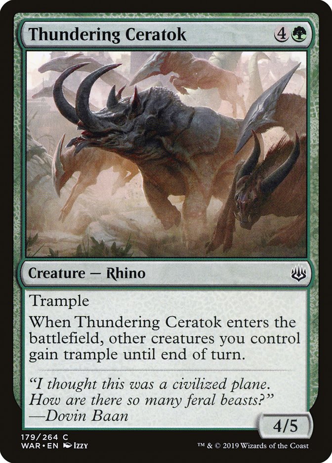 Thundering Ceratok [War of the Spark] | Card Merchant Takapuna