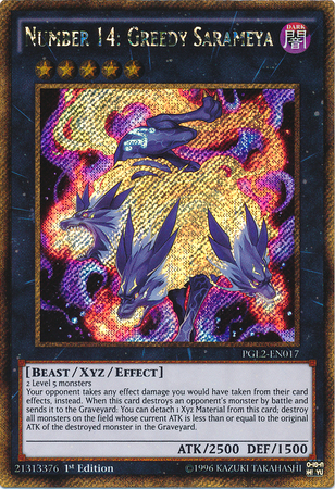 Number 14: Greedy Sarameya [PGL2-EN017] Gold Secret Rare | Card Merchant Takapuna