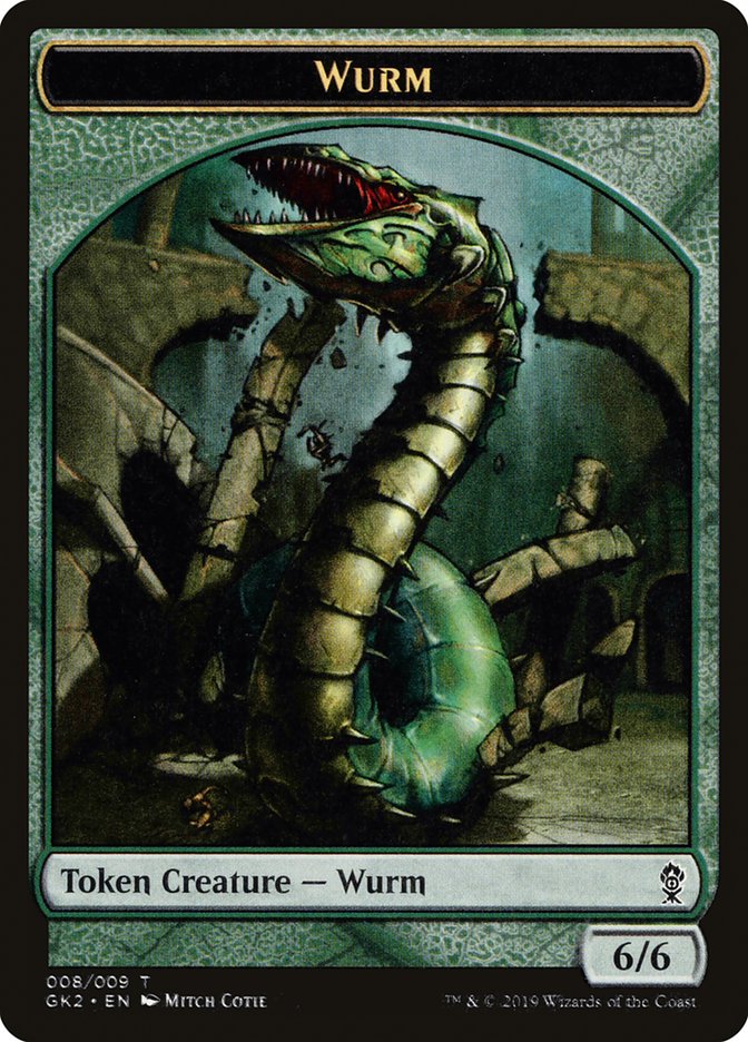 Saproling // Wurm Double-Sided Token [Ravnica Allegiance Guild Kit Tokens] | Card Merchant Takapuna