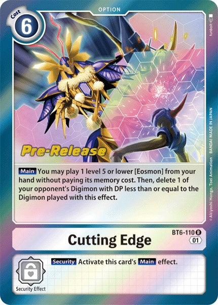 Cutting Edge [BT6-110] [Double Diamond Pre-Release Cards] | Card Merchant Takapuna