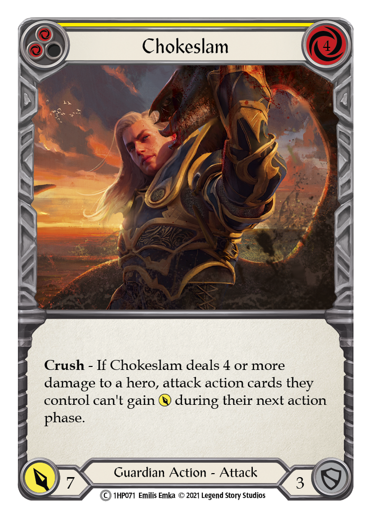 Chokeslam (Yellow) [1HP071] (History Pack 1) | Card Merchant Takapuna