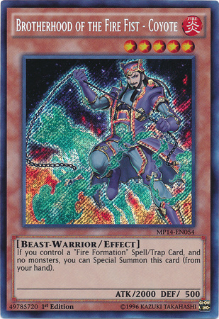 Brotherhood of the Fire Fist - Coyote [MP14-EN054] Secret Rare | Card Merchant Takapuna