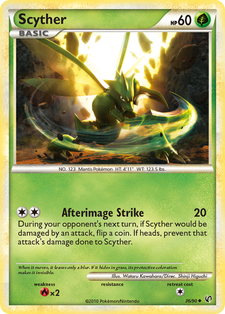 Scyther (36/90) [HeartGold & SoulSilver: Undaunted] | Card Merchant Takapuna