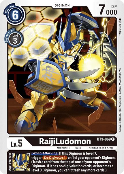 RaijiLudomon [BT3-069] [Release Special Booster Ver.1.5] | Card Merchant Takapuna