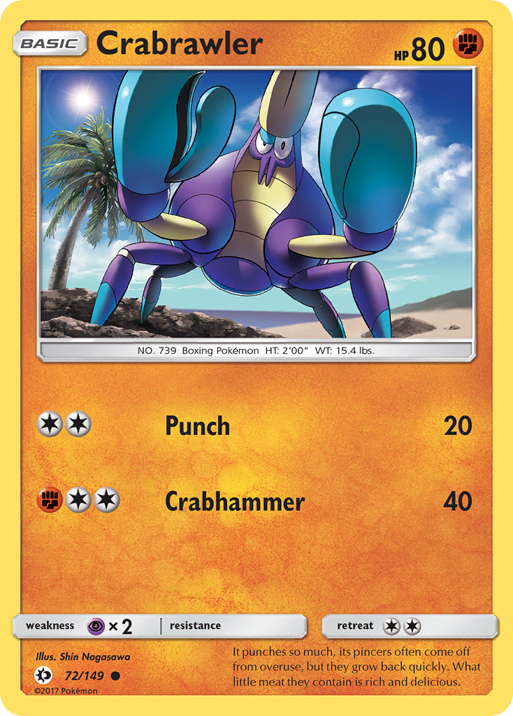 Crabrawler (72/149) [Sun & Moon: Base Set] | Card Merchant Takapuna