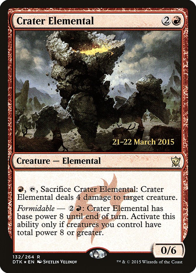 Crater Elemental [Dragons of Tarkir Prerelease Promos] | Card Merchant Takapuna