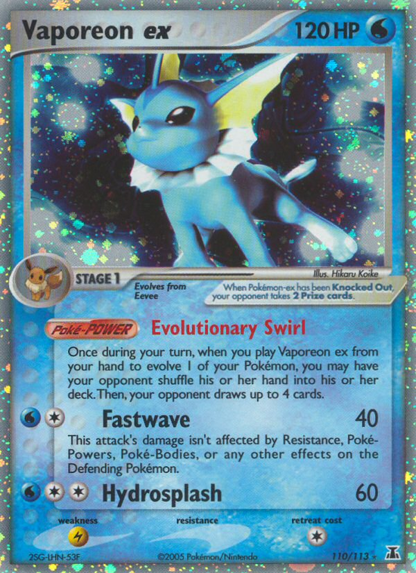 Vaporeon ex (110/113) [EX: Delta Species] | Card Merchant Takapuna