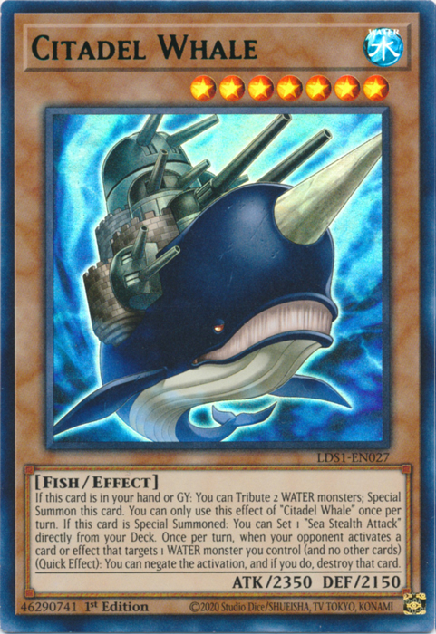 Citadel Whale (Green) [LDS1-EN027] Ultra Rare | Card Merchant Takapuna