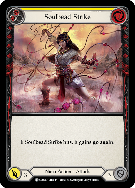 Soulbead Strike (Yellow) [CRU067] (Crucible of War)  1st Edition Normal | Card Merchant Takapuna