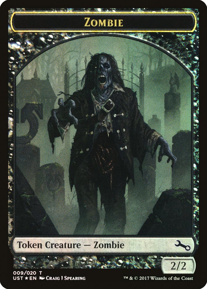 Zombie // Zombie Double-Sided Token [Unstable Tokens] | Card Merchant Takapuna