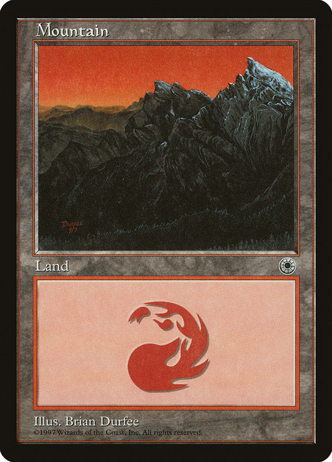 Mountain (9/7 Signature / No Peak on Left) [Portal] | Card Merchant Takapuna