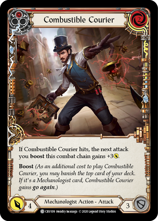 Combustible Courier (Red) [CRU109] (Crucible of War)  1st Edition Normal | Card Merchant Takapuna