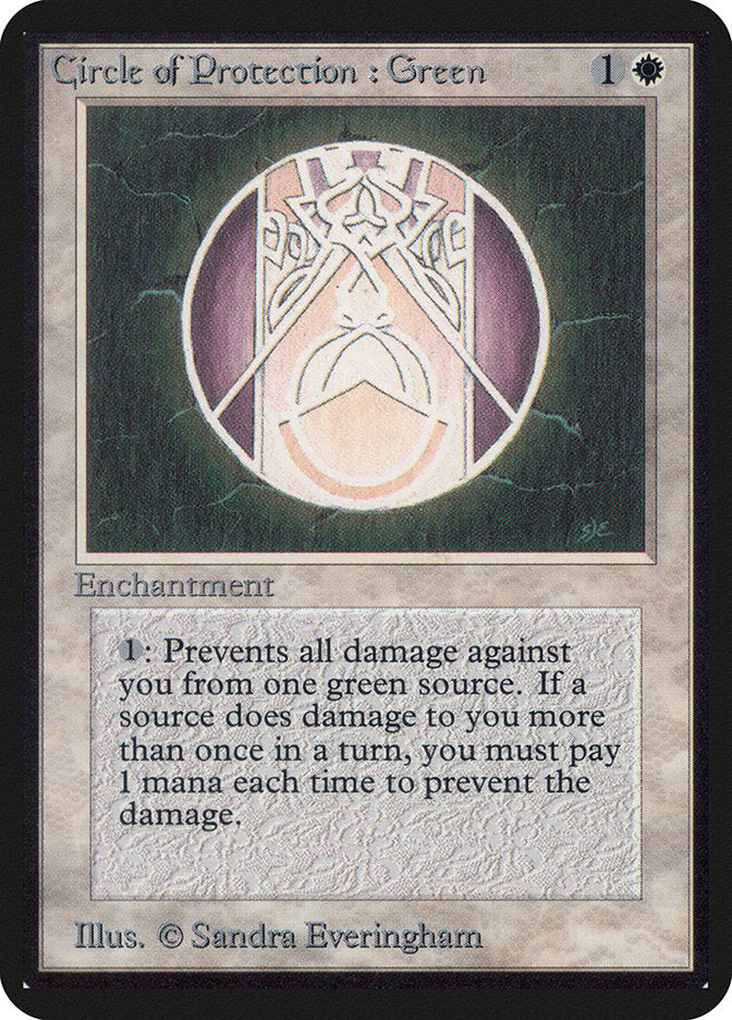 Circle of Protection: Green [Alpha Edition] | Card Merchant Takapuna