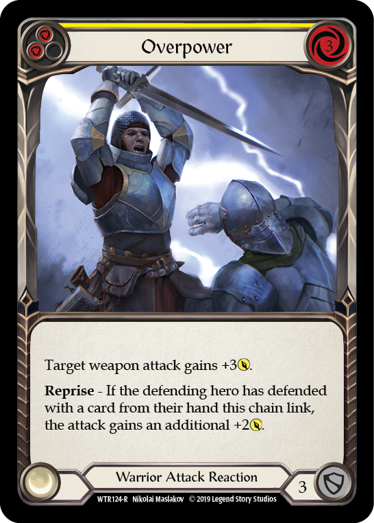 Overpower (Yellow) [WTR124-R] (Welcome to Rathe)  Alpha Print Normal | Card Merchant Takapuna