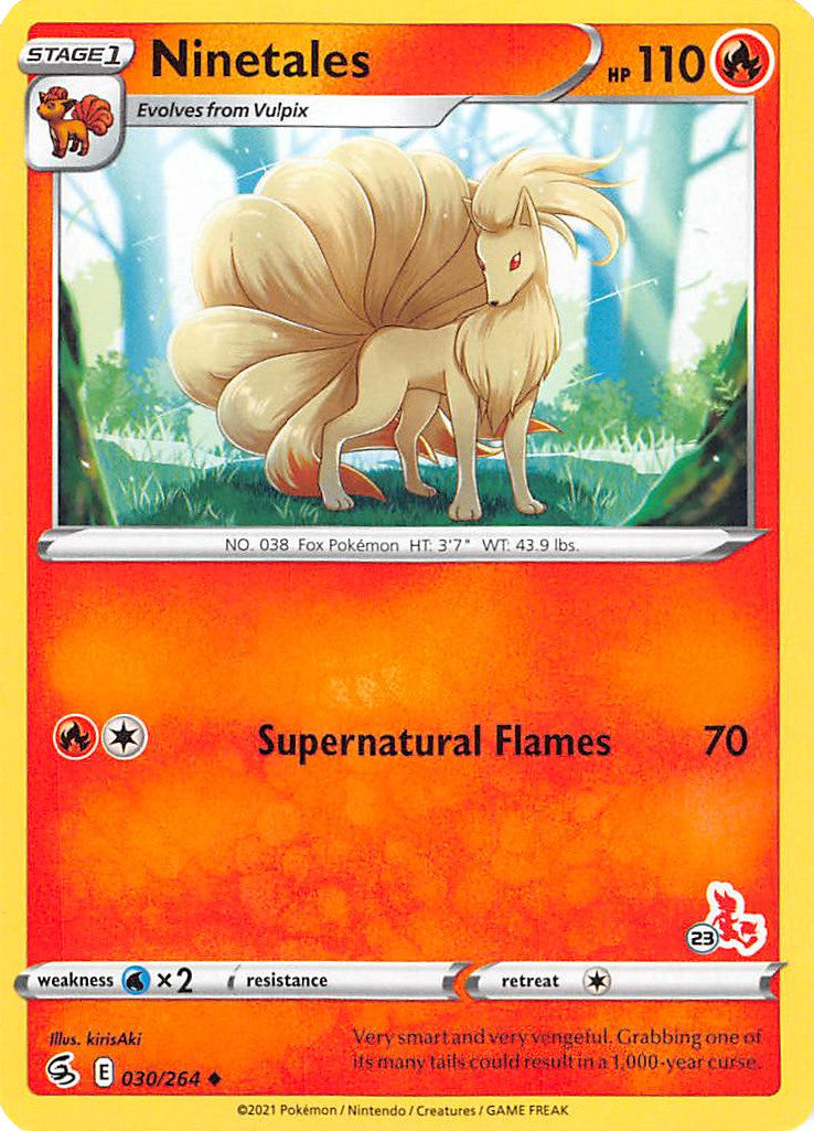 Ninetales (30/264) (Cinderace Stamp #23) [Battle Academy 2022] | Card Merchant Takapuna