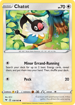 Chatot (139/185) [Sword & Shield: Vivid Voltage] | Card Merchant Takapuna