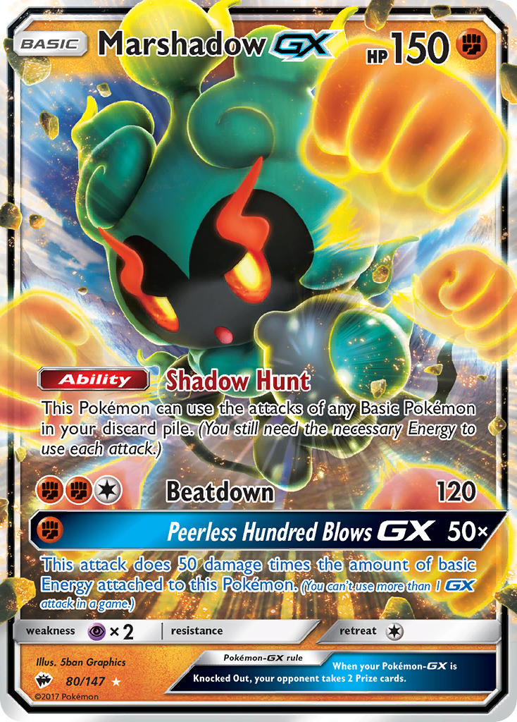 Marshadow GX (80/147) [Sun & Moon: Burning Shadows] | Card Merchant Takapuna