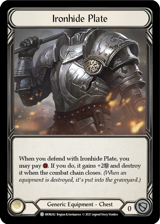 Ironhide Plate [MON242-CF] (Monarch)  1st Edition Cold Foil | Card Merchant Takapuna