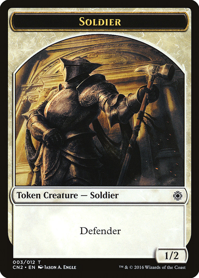 Soldier Token (003/012) [Conspiracy: Take the Crown Tokens] | Card Merchant Takapuna