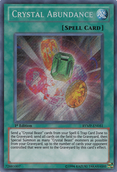 Crystal Abundance [RYMP-EN051] Secret Rare | Card Merchant Takapuna