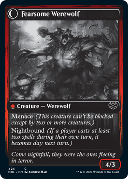 Fearful Villager // Fearsome Werewolf [Innistrad: Double Feature] | Card Merchant Takapuna