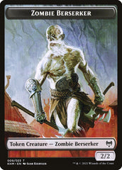 Human Warrior // Zombie Berserker Double-Sided Token [Kaldheim Tokens] | Card Merchant Takapuna