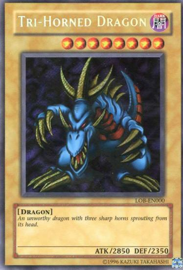 Tri-Horned Dragon [LOB-EN000] Secret Rare | Card Merchant Takapuna