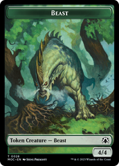 Thopter // Beast Double-Sided Token [March of the Machine Commander Tokens] | Card Merchant Takapuna