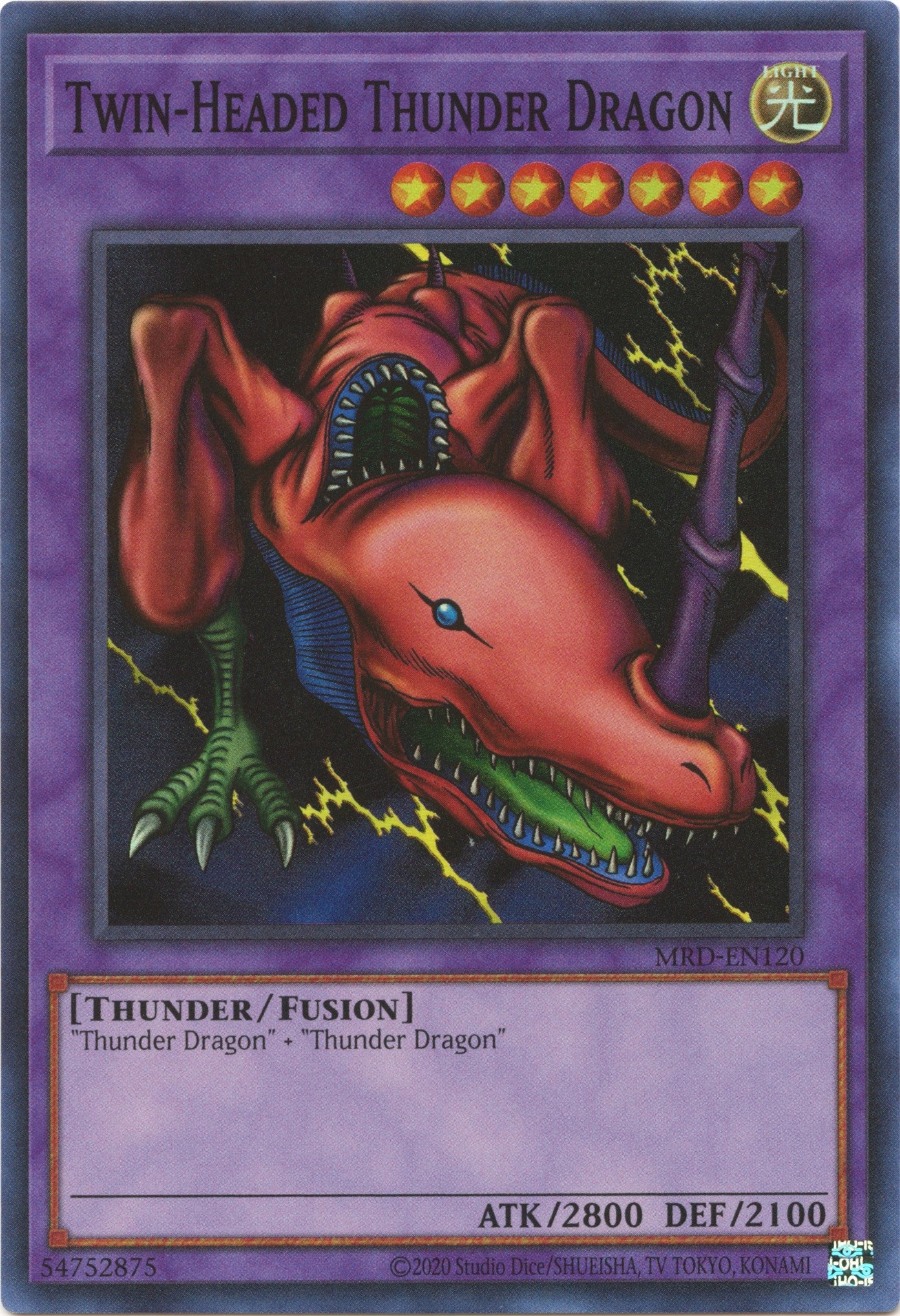 Twin-Headed Thunder Dragon (25th Anniversary) [MRD-EN120] Super Rare | Card Merchant Takapuna