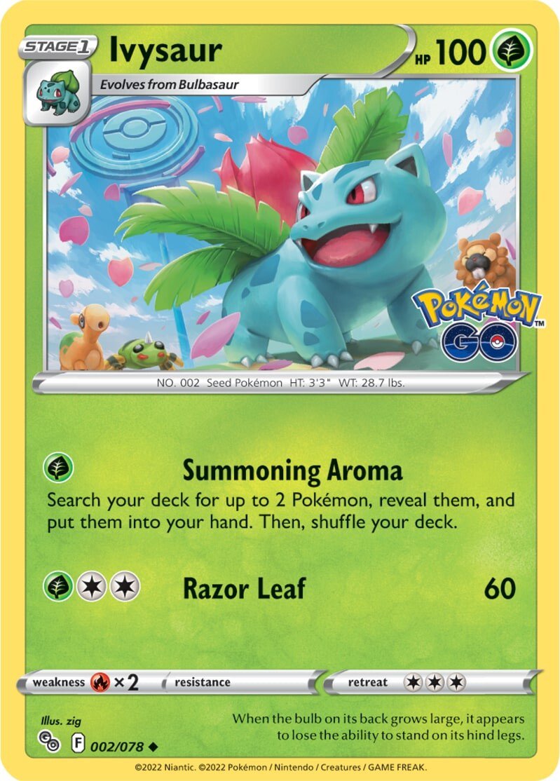 Ivysaur (002/078) [Pokémon GO] | Card Merchant Takapuna